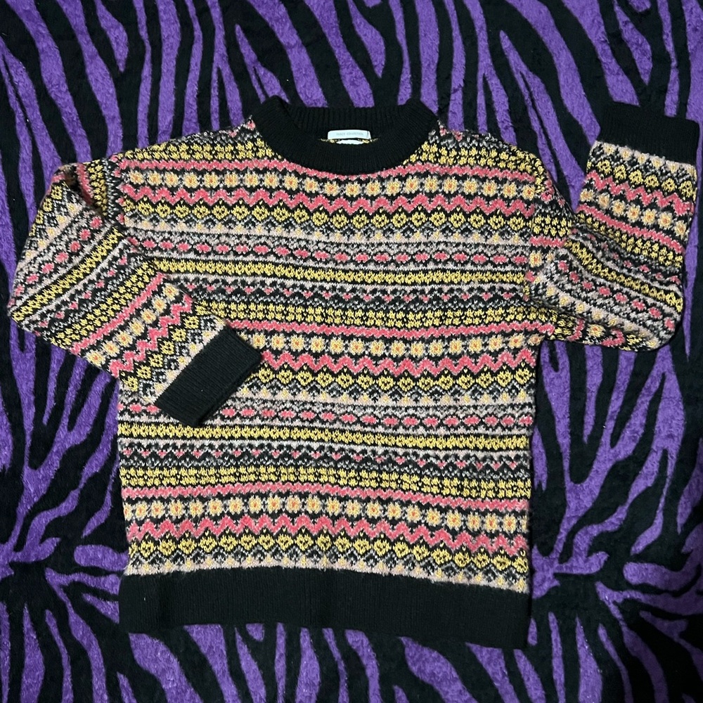 Zara Multicolor Patterned Sweater - image 1